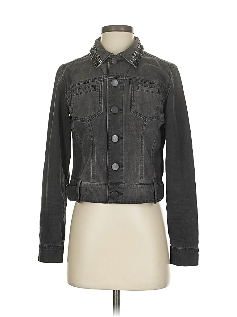 Pre-owned Cabi Denim Jacket In Gray