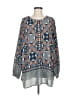 Ruby Rd. Blue Orange Long Sleeve Blouse Size M (estimated) - photo 1