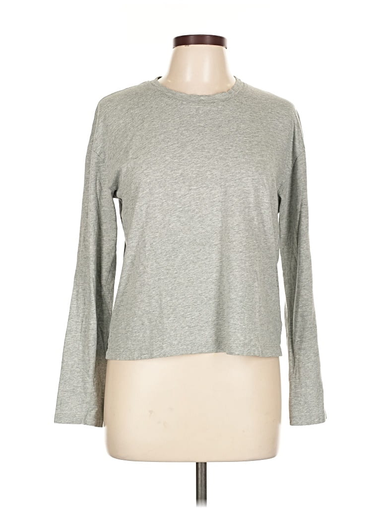 Pre-owned James Perse Long Sleeve T-shirt In Gray