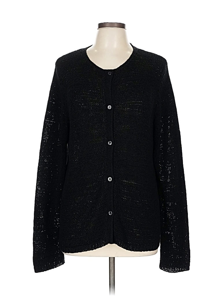 Pre-owned Josephine Chaus Cardigan Sweater In Black