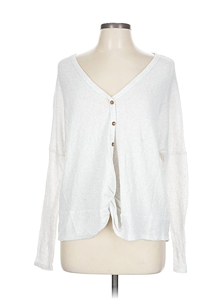 Pre-owned Gilli Cardigan Sweater In White