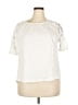 Caslon 100% Cotton Ivory Short Sleeve Blouse Size XXL - photo 1