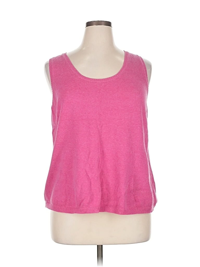 Pre-owned Eileen Fisher Sweater Vest In Pink