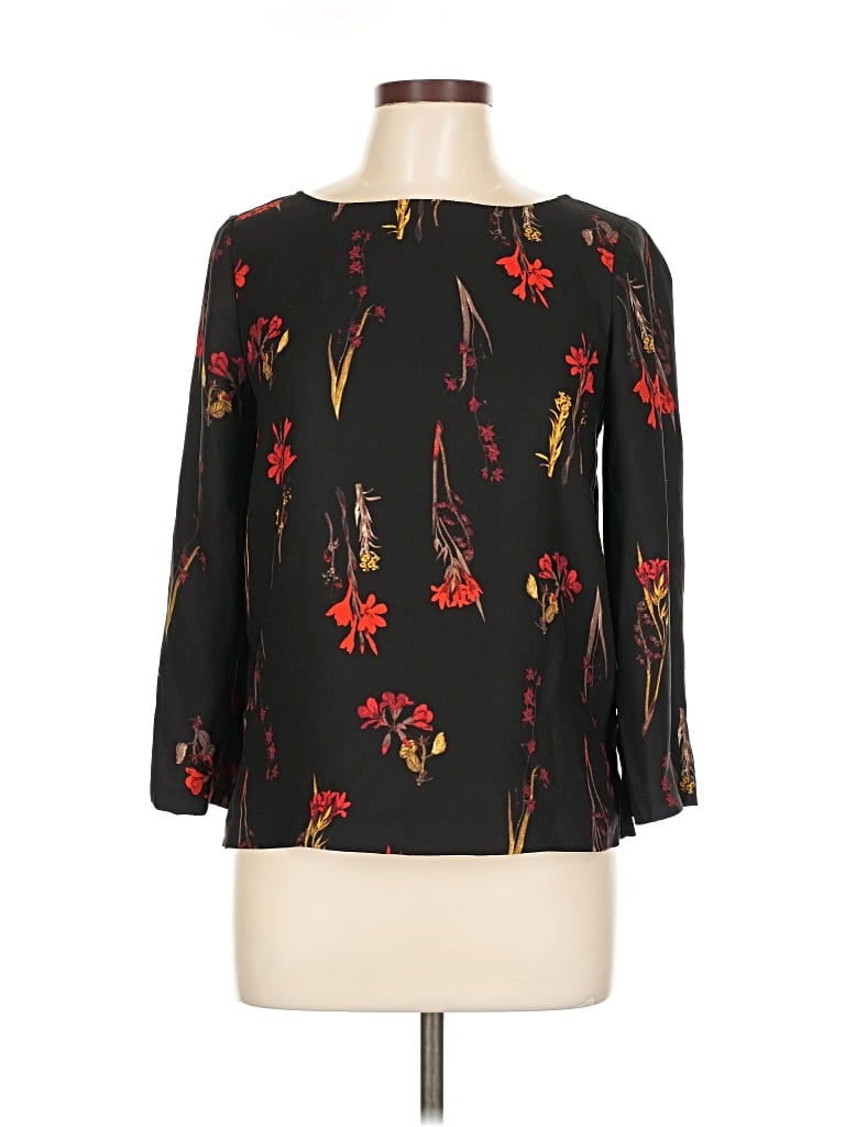 Pre-owned Vince Camuto 3/4 Sleeve Blouse In Black