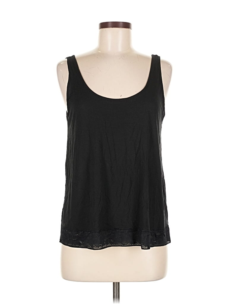 Pre-owned Tommy John Sleeveless Top Black Scoop Neck Tops