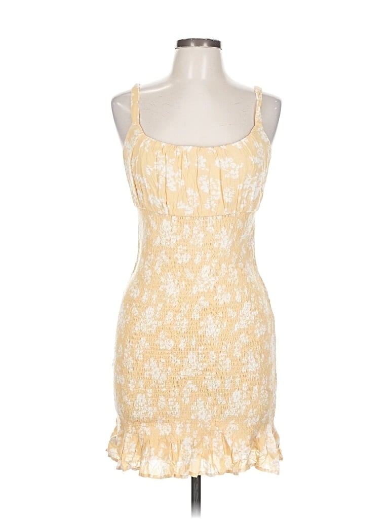 Pre-owned Abercrombie & Fitch Cocktail Dress In Yellow