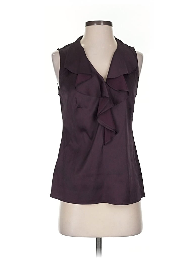 Pre-owned Ann Taylor Sleeveless Blouse In Purple