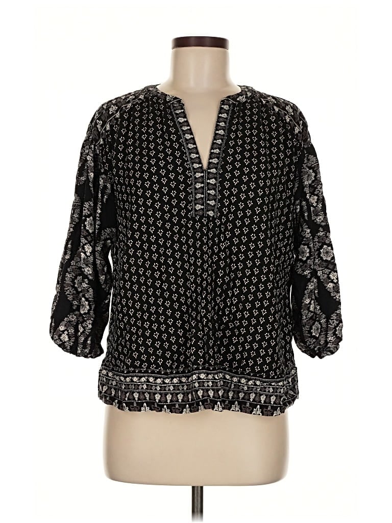 Pre-owned Knox Rose 3/4 Sleeve Blouse In Black