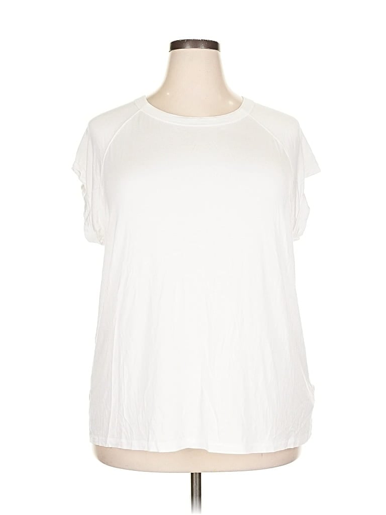 Pre-owned Lularoe Short Sleeve T-shirt In White