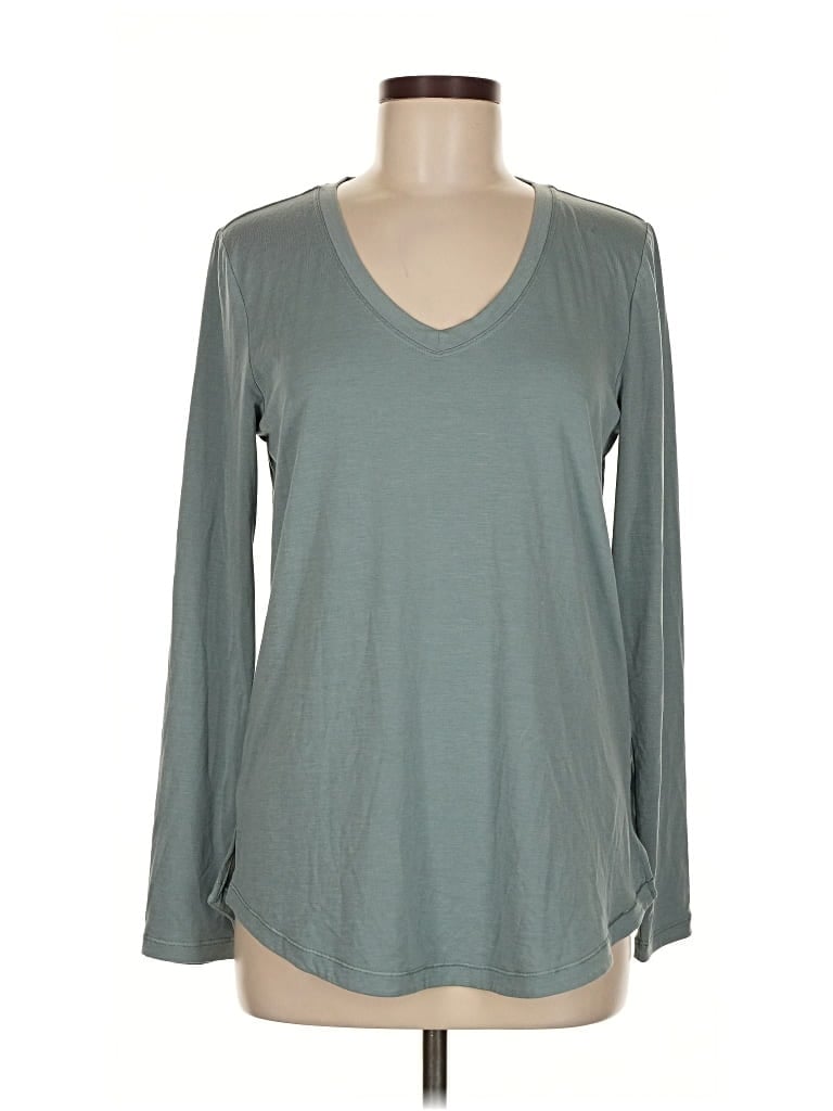 Pre-owned Athleta Long Sleeve T-shirt In Gray