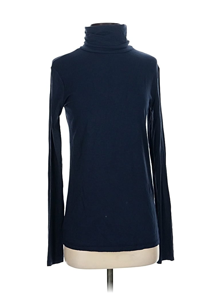 Pre-owned Majestic Long Sleeve Turtleneck In Blue