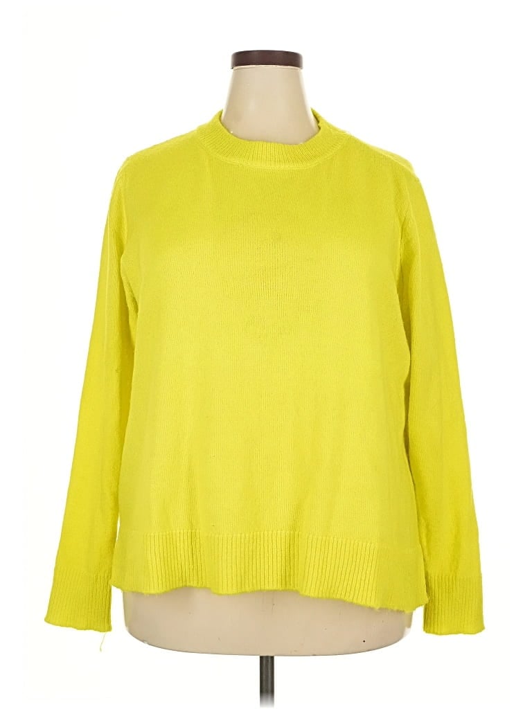 Pre-owned Lane Bryant Pullover Sweater In Yellow