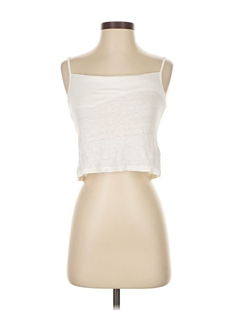 Pre-owned Urban Outfitters Sleeveless Top Ivory Strapless Neckline Tops In White