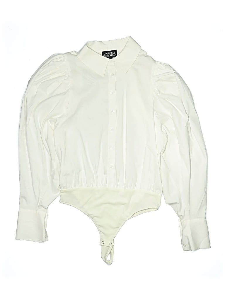 Pre-owned Danielle Bernstein Long Sleeve Blouse In White