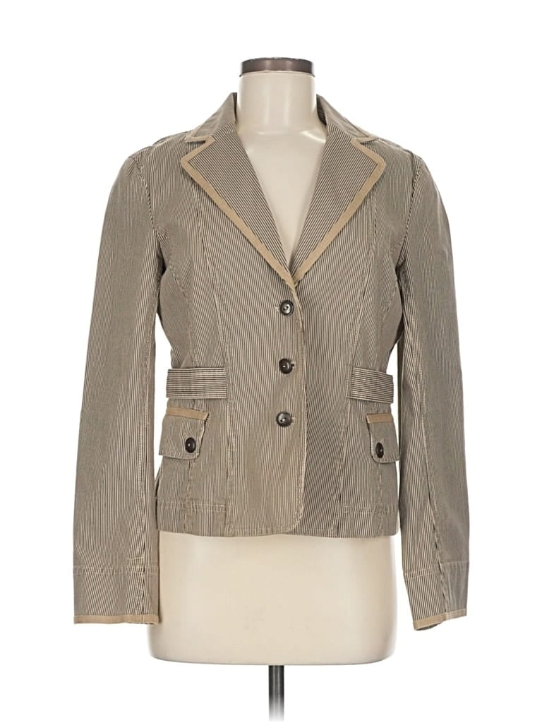 Pre-owned Ann Taylor Loft Blazer Jacket In Gray