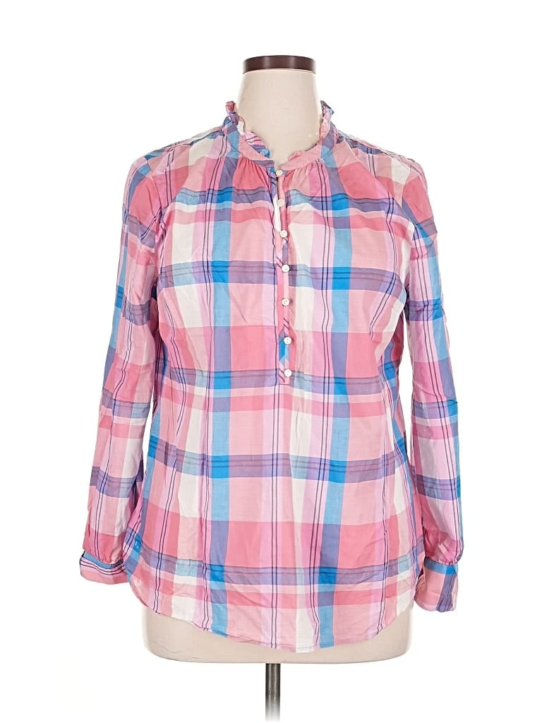 Pre-owned Talbots Long Sleeve Button Down Shirt In Pink