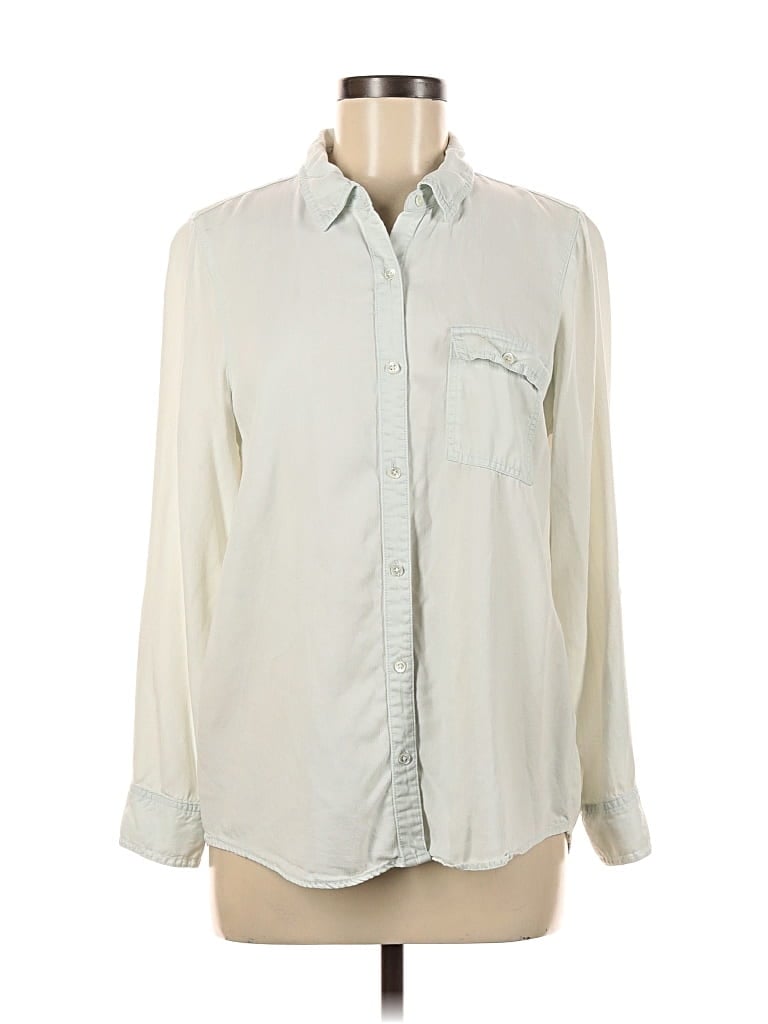 Pre-owned Soft Joie Long Sleeve Button Down Shirt In White
