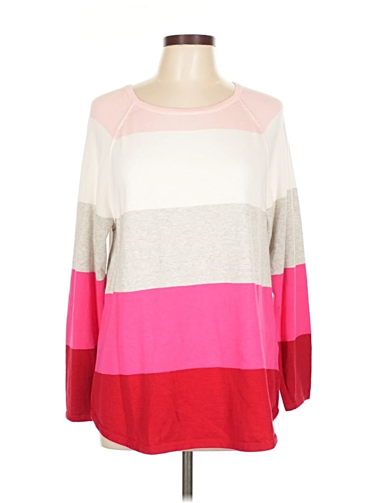 Pre-owned Karen Scott Pullover Sweater In Pink