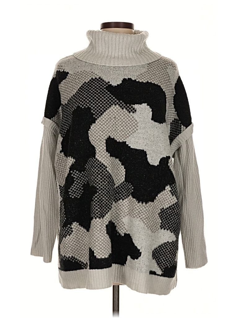 Pre-owned D&co. Turtleneck Sweater In Gray