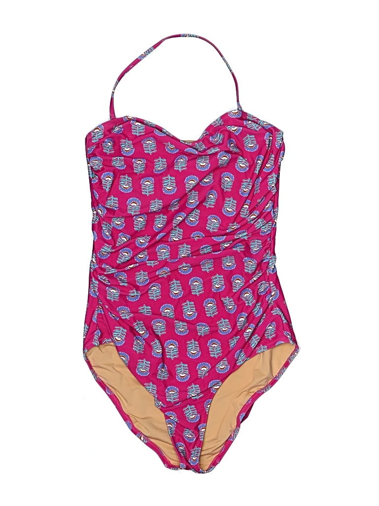 Pre-owned J.crew Factory Store One Piece Swimsuit In Purple