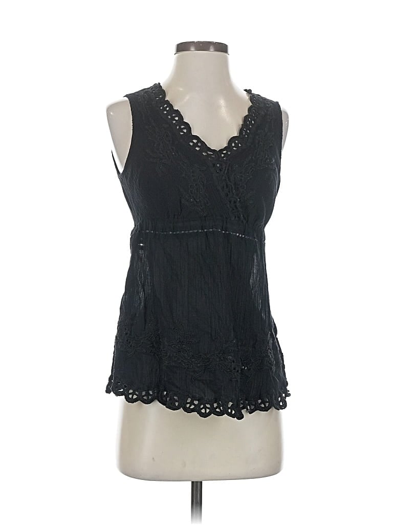 Pre-owned Boston Proper Sleeveless Blouse In Black