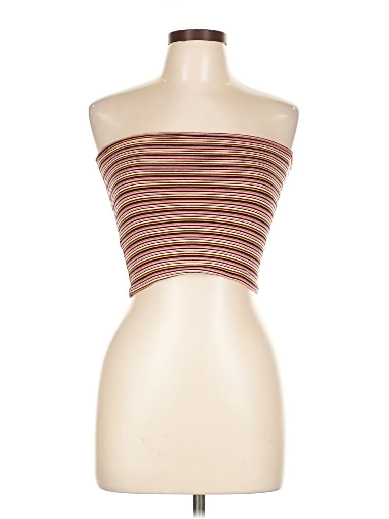 Pre-owned Brandy Melville Tube Top Brown Strapless Neckline Tops
