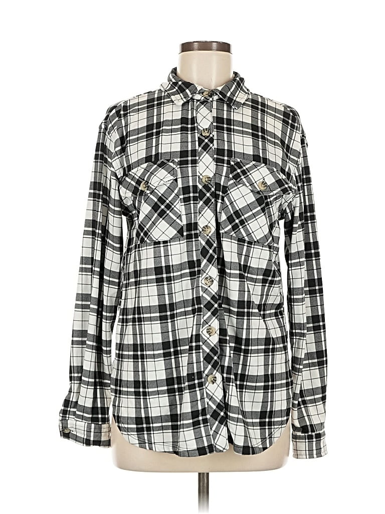 Pre-owned Just Polly Long Sleeve Blouse In Silver