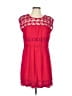 American Eagle Outfitters 100% Polyester Red Casual Dress Size L - photo 1