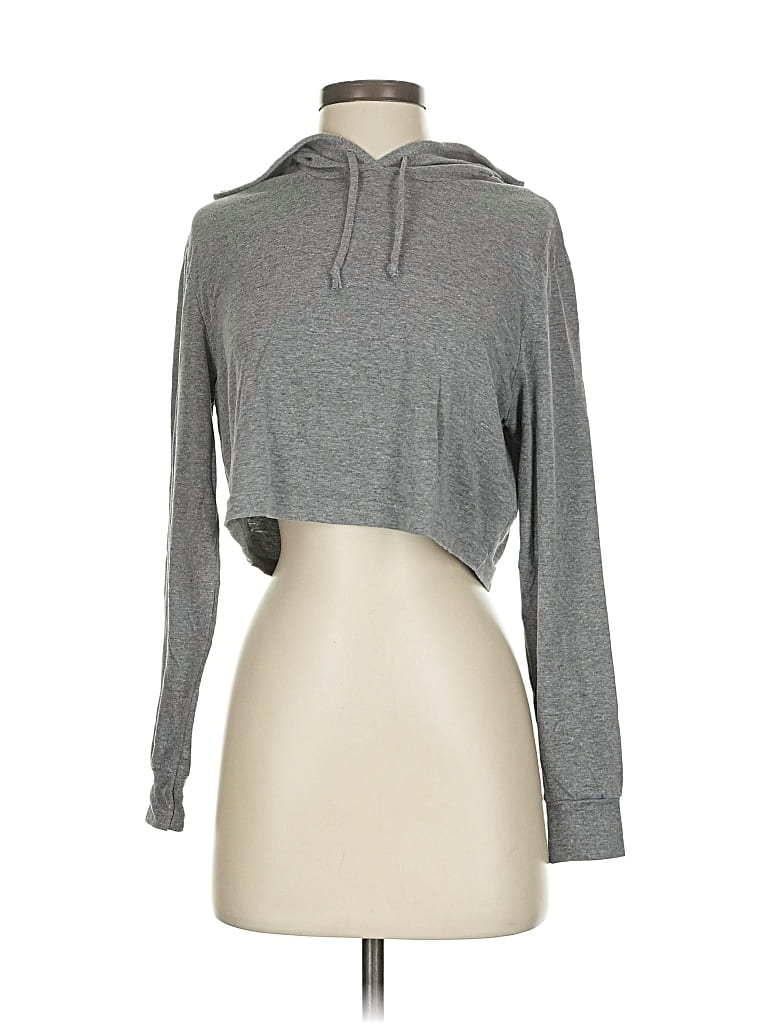 Pre-owned American Apparel Long Sleeve Turtleneck In Gray