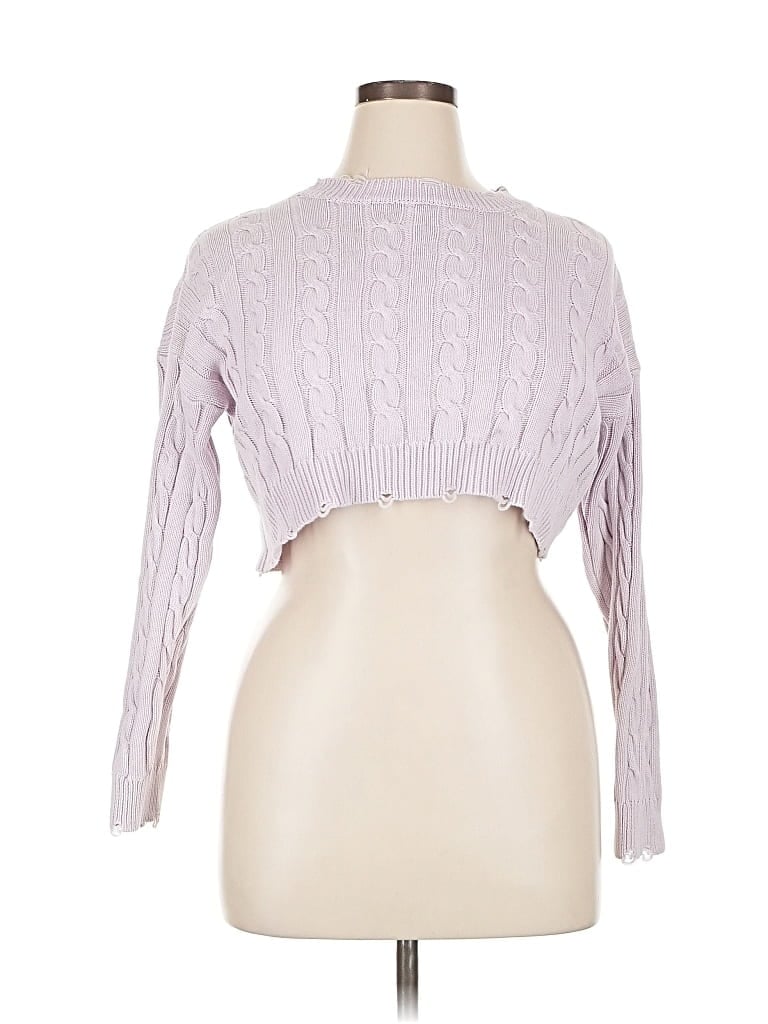 Pre-owned Katie J Nyc Pullover Sweater In Purple