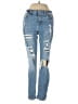 7 For All Mankind Hearts Blue Jeans Size 26 waist - photo 1