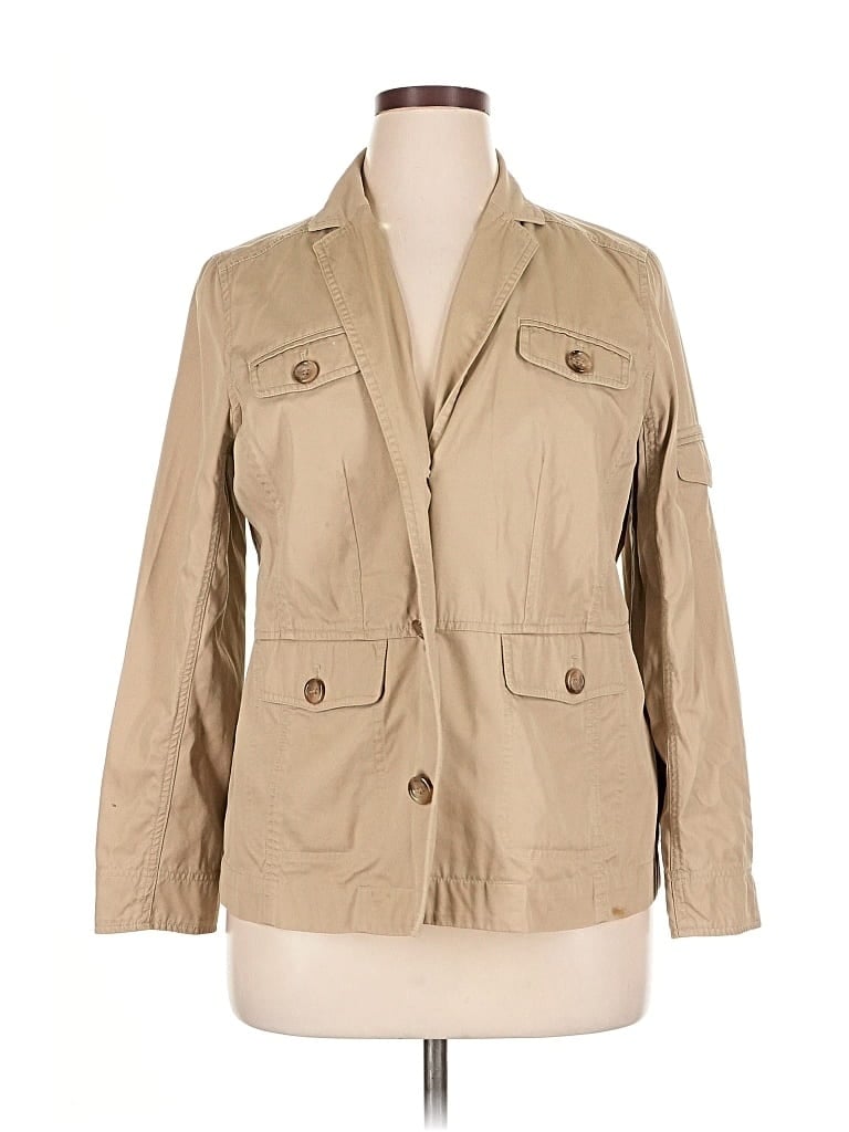 Pre-owned Lands' End Jacket In Brown