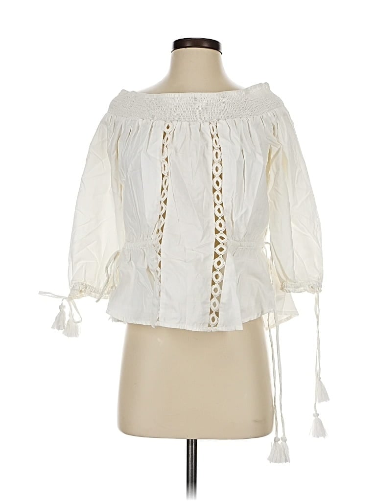 Pre-owned Tularosa 3/4 Sleeve Blouse In White