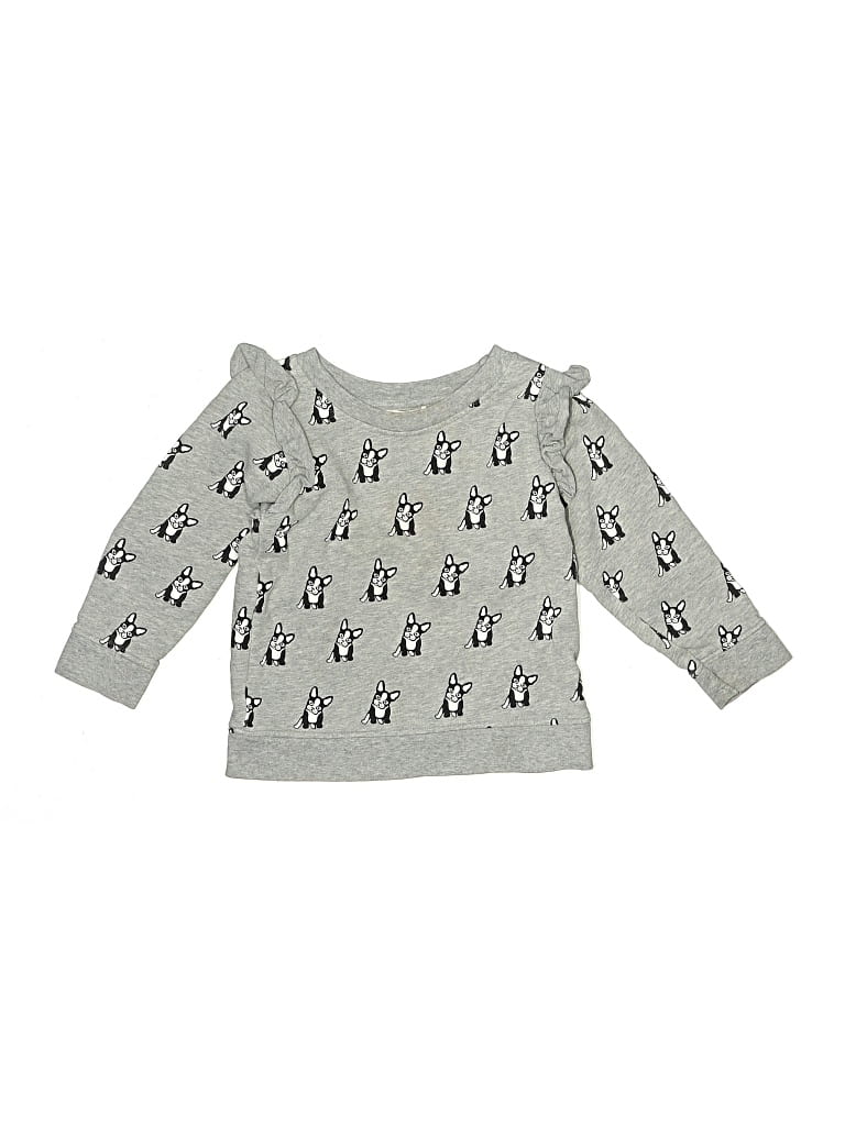 Pre-owned Monica + Andy Kids' 3/4 Sleeve T-shirt In Gray