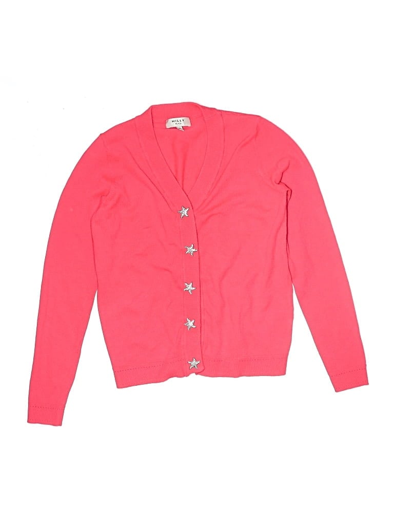 Pre-owned Milly Minis Kids' Cardigan Sweater In Pink