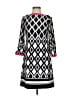 Eliza J Argyle Black Casual Dress Size 2 - photo 1