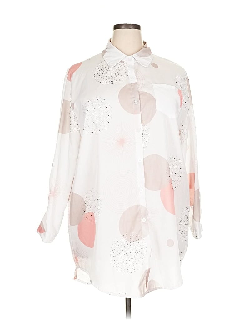 Pre-owned Unbranded 3/4 Sleeve Blouse In White