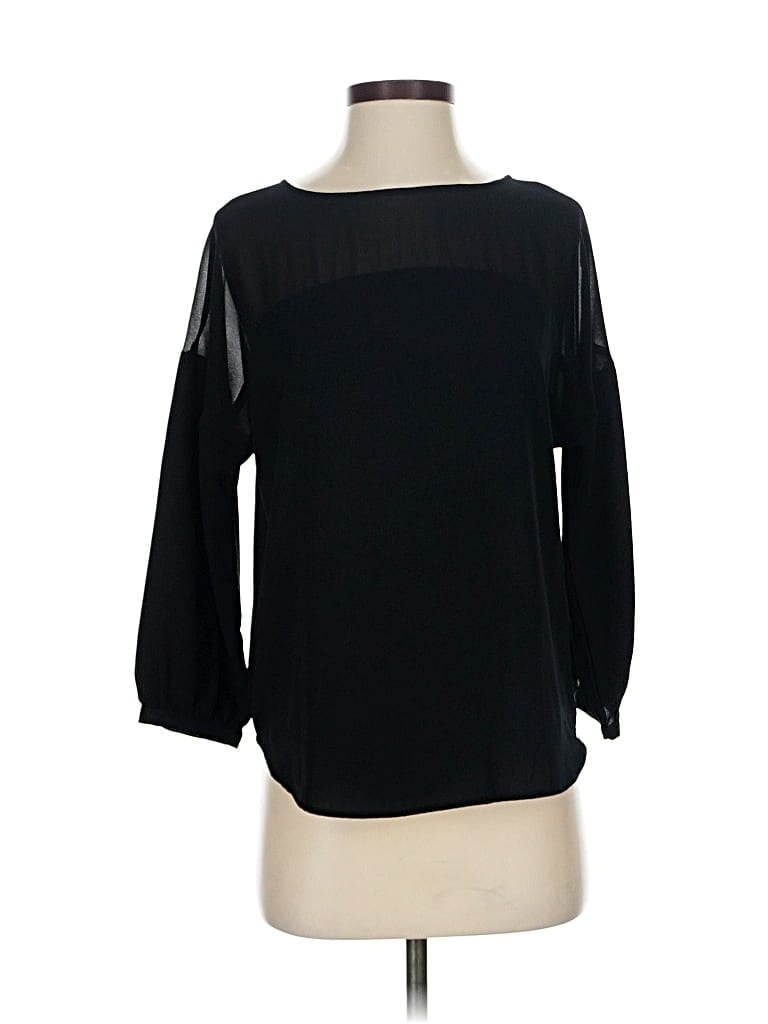 Pre-owned Ann Taylor 3/4 Sleeve Blouse In Black