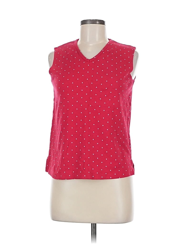 Pre-owned Coldwater Creek Sleeveless T-shirt In Red