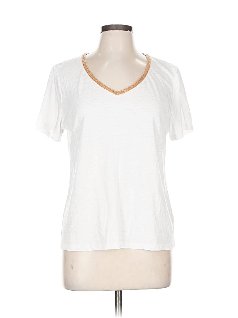 Pre-owned Talbots Short Sleeve T-shirt In White