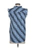 DKNY 100% Polyester Blue Sleeveless Blouse Size XS - photo 2