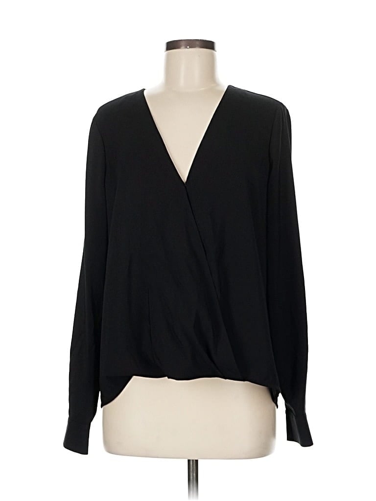 Pre-owned Parker Long Sleeve Blouse In Black