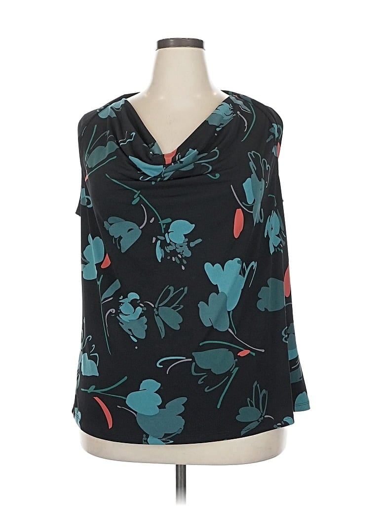 Pre-owned Nine West 3/4 Sleeve Blouse In Blue