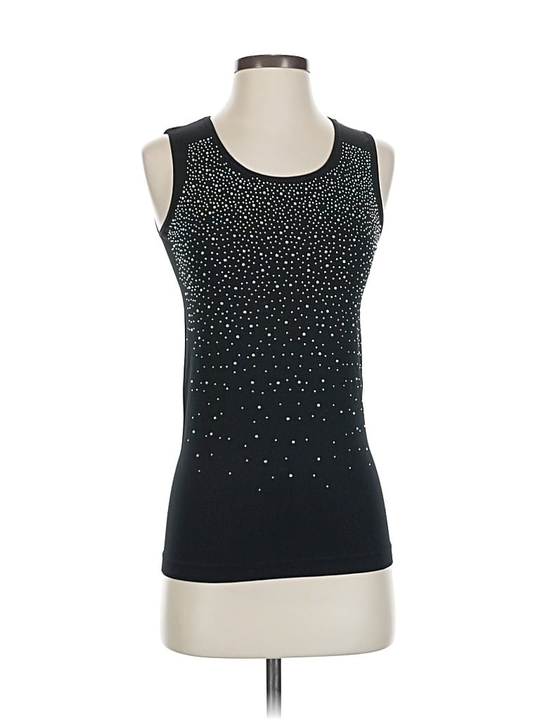 Pre-owned Go Couture Sleeveless Top Black Scoop Neck Tops