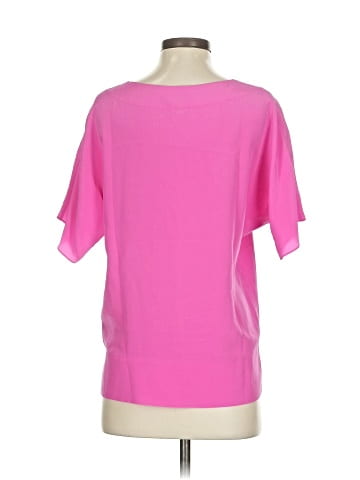Tibi Short Sleeve Silk Top (view 2)