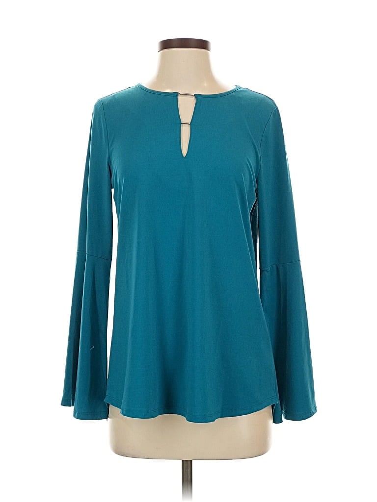 Pre-owned Michael Michael Kors Long Sleeve Blouse In Blue