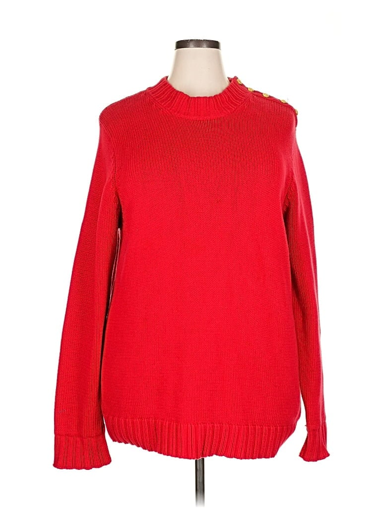 Pre-owned Polo Ralph Lauren Pullover Sweater In Red