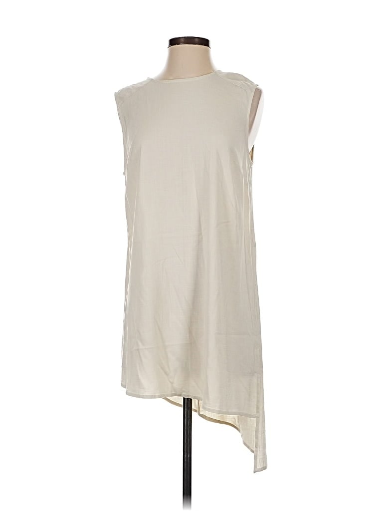 Pre-owned H By Halston Casual Dress In White