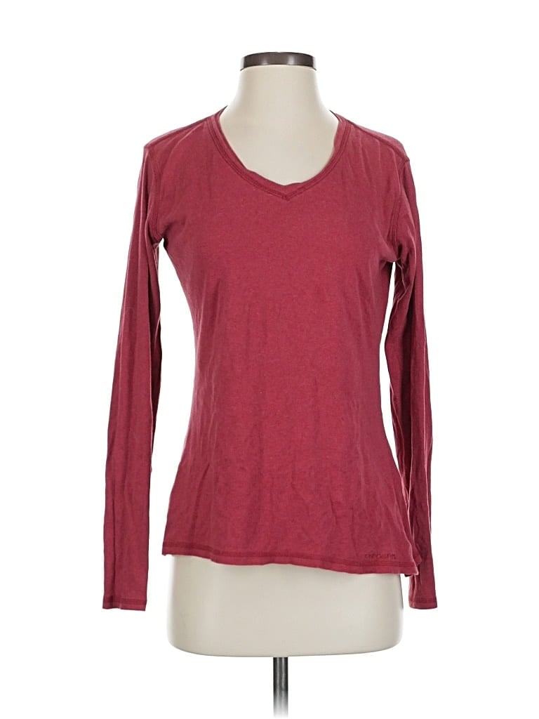 Pre-owned Carhartt Long Sleeve T-shirt In Burgundy
