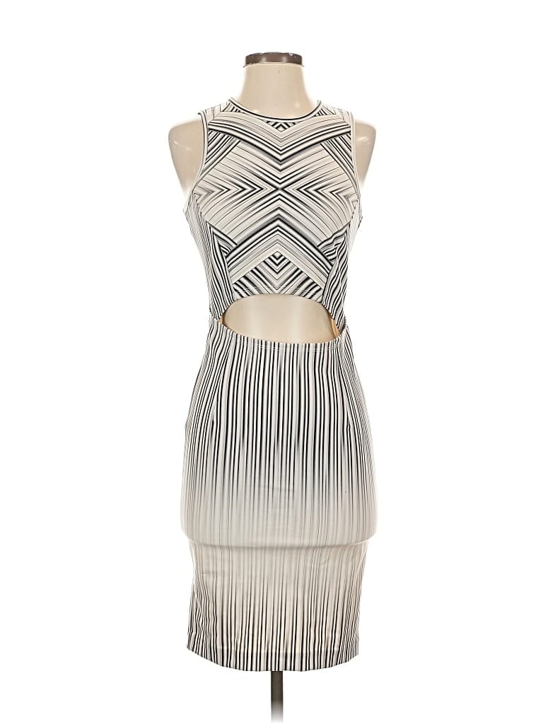 Pre-owned Torn By Ronny Kobo Cocktail Dress In Silver